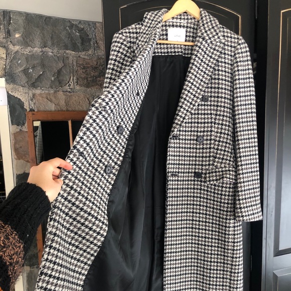 Black/White Houndstooth Winter Coat - Picture 4 of 5